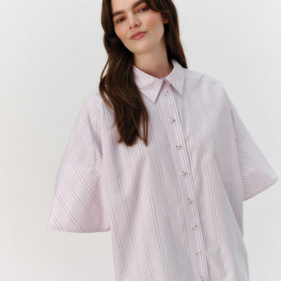 Pip Shirt - Lavender Stripe
