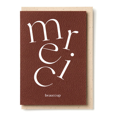 Card - Serif Merci Beaucoup