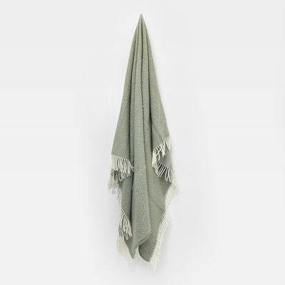 NZ Lambswool Throw - Preppy Dusty Green