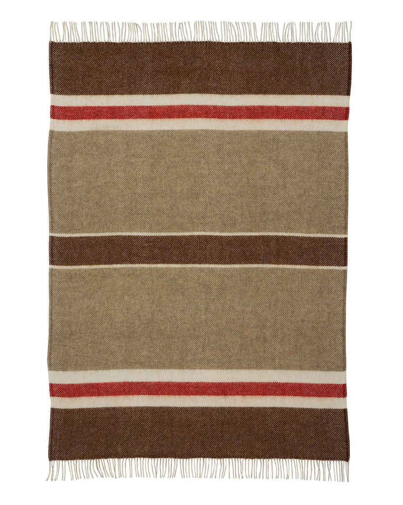 NZ Lambswool Throw - Gotland Brown