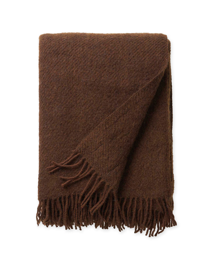 NZ Lambswool Throw - Gotland Walnut