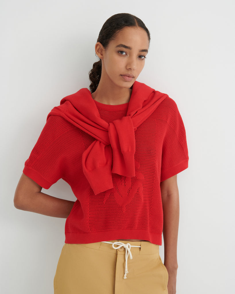 Ariel Top - Poppy Red