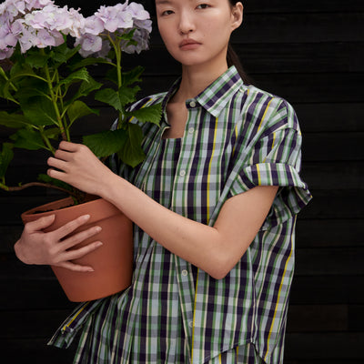 Author Shirt - Violet Check