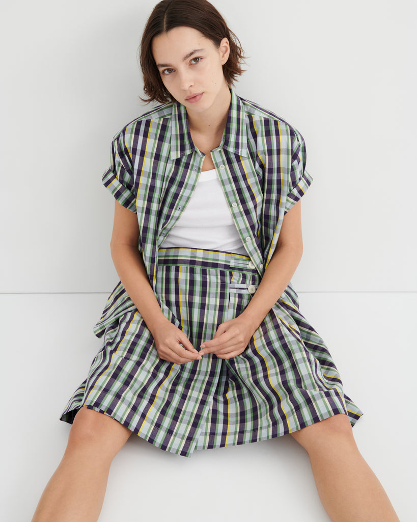 Author Shirt - Violet Check