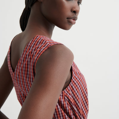 Belle Dress - Maroon Check