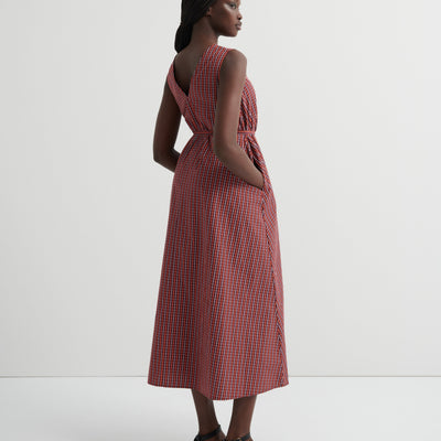 Belle Dress - Maroon Check