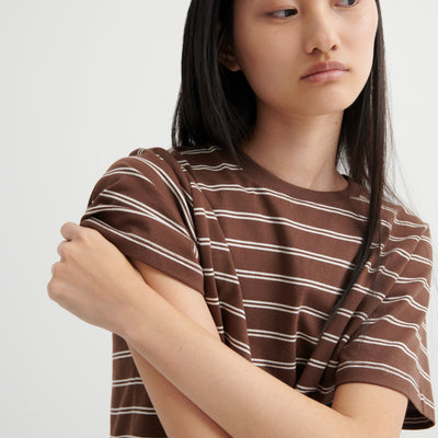 Classic Tee - Brown Stripe
