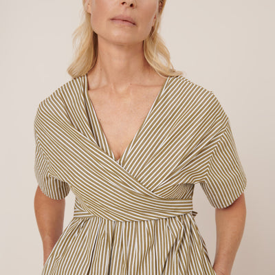 Composer Dress - Treetop Stripe