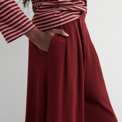 Drape Pant - Maroon