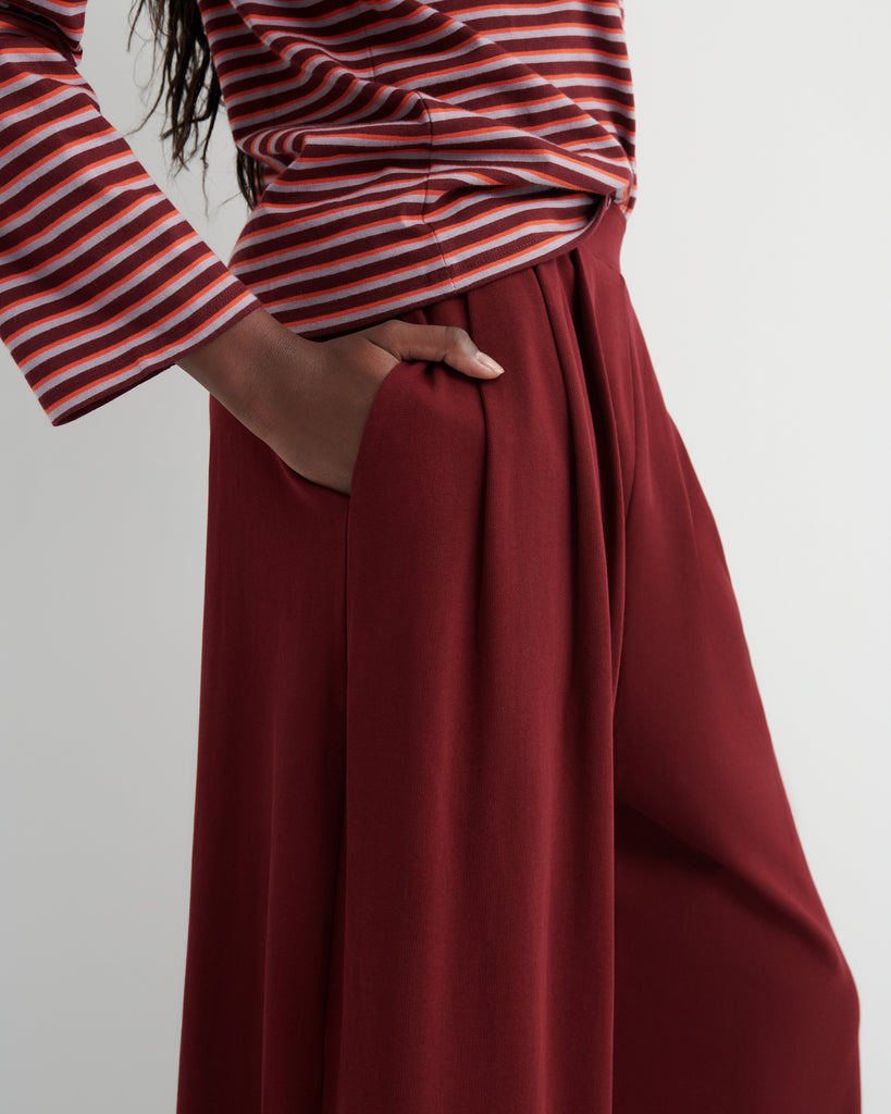 Drape Pant - Maroon