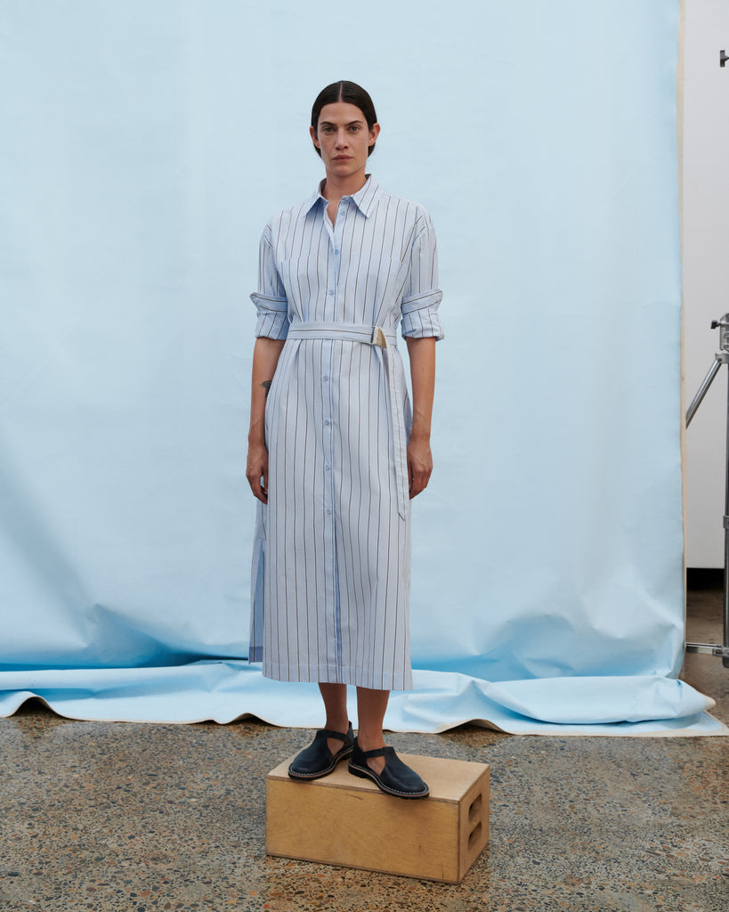 Elementary Dress - Cloud Stripe