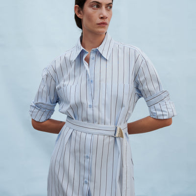 Elementary Dress - Cloud Stripe