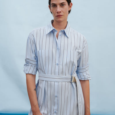 Elementary Dress - Cloud Stripe