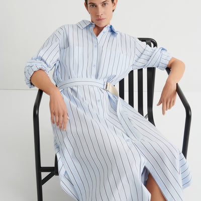 Elementary Dress - Cloud Stripe