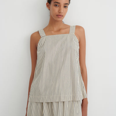Elle Top - Ecru Stripe