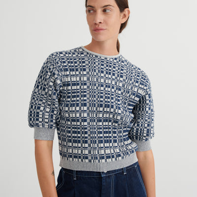 Film Top - Navy Check