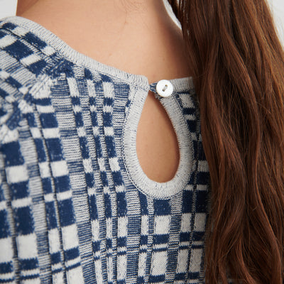 Film Top - Navy Check