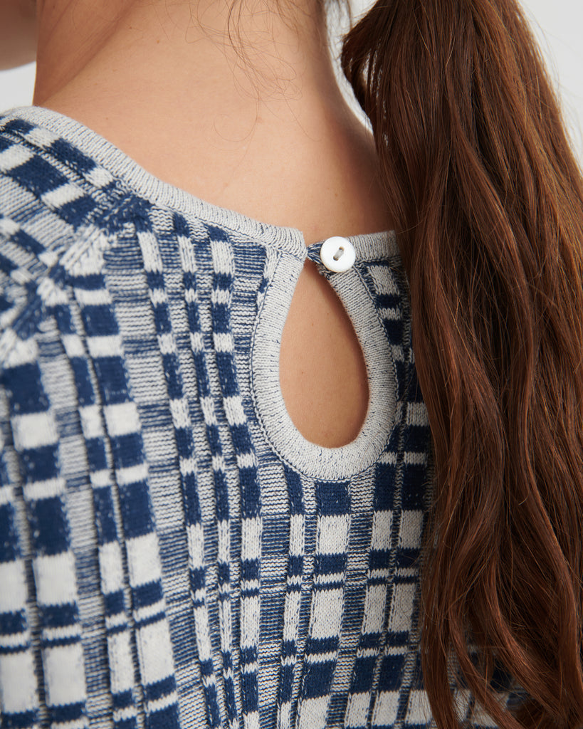 Film Top - Navy Check