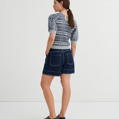 Film Top - Navy Check