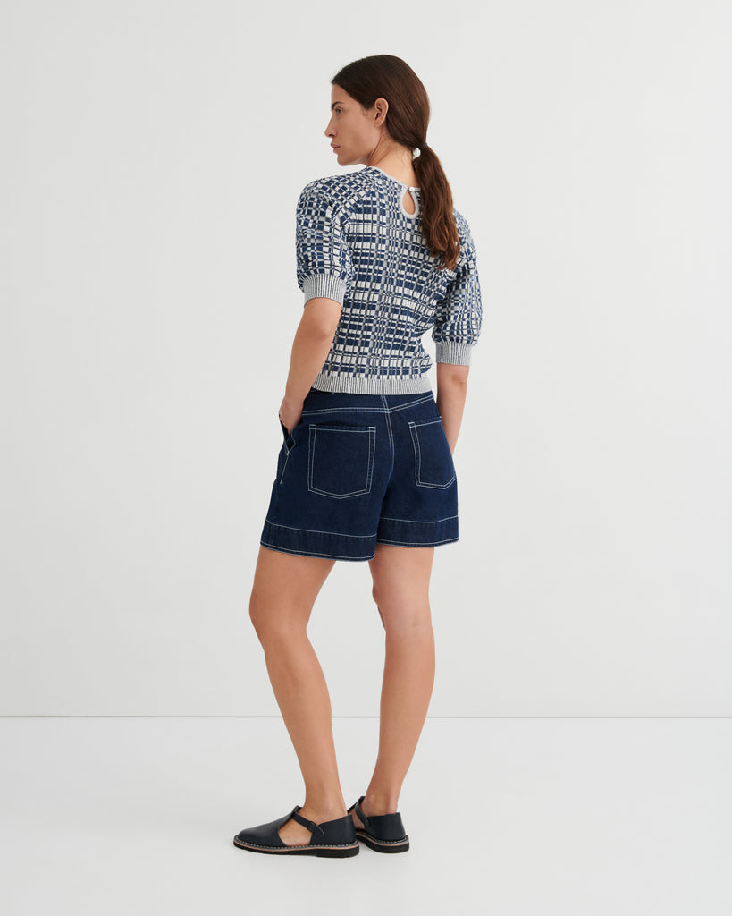 Film Top - Navy Check