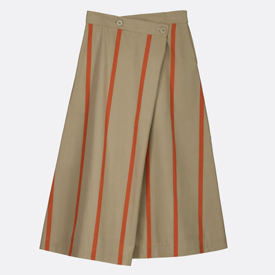 Fold Skirt - Nasturtium Stripe