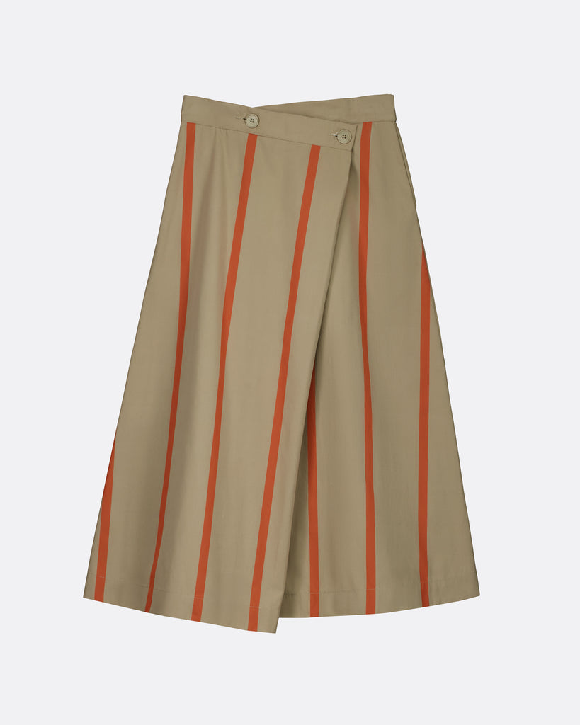 Fold Skirt - Nasturtium Stripe