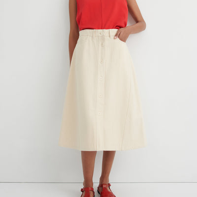 Jubilee Skirt - Ecru Denim