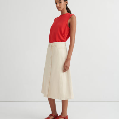 Jubilee Skirt - Ecru Denim