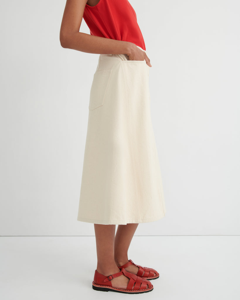 Jubilee Skirt - Ecru Denim