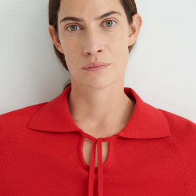 Keyhole Jumper - Poppy Red