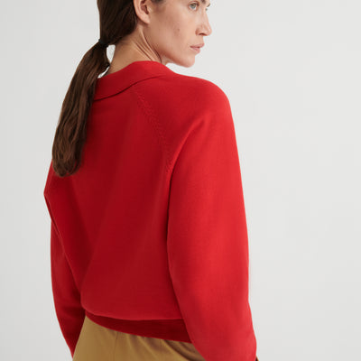 Keyhole Jumper - Poppy Red