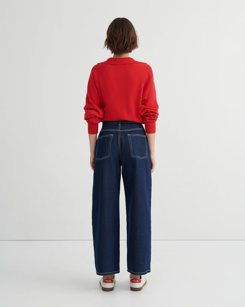 Keyhole Jumper - Poppy Red
