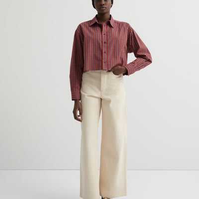 Lauren Shirt - Maroon Check