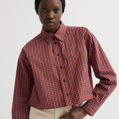 Lauren Shirt - Maroon Check