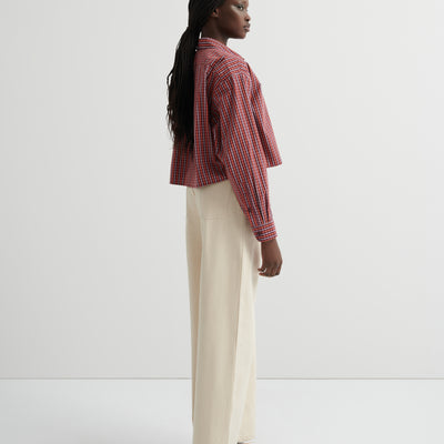 Lauren Shirt - Maroon Check