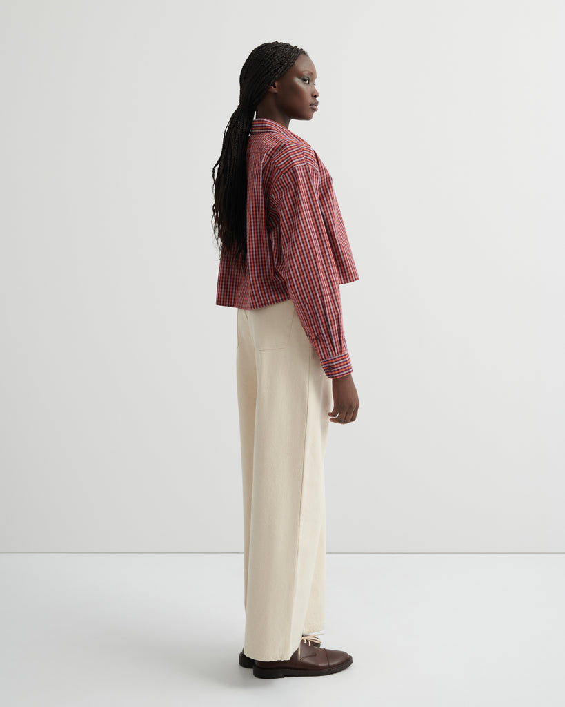 Lauren Shirt - Maroon Check