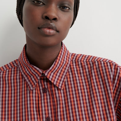 Lauren Shirt - Maroon Check