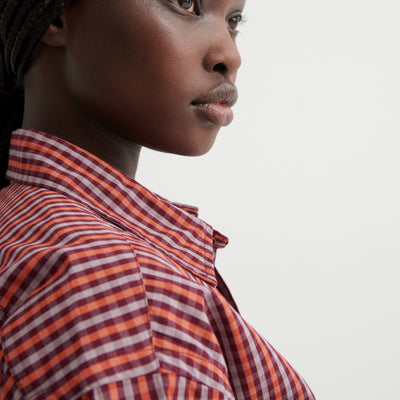 Lauren Shirt - Maroon Check