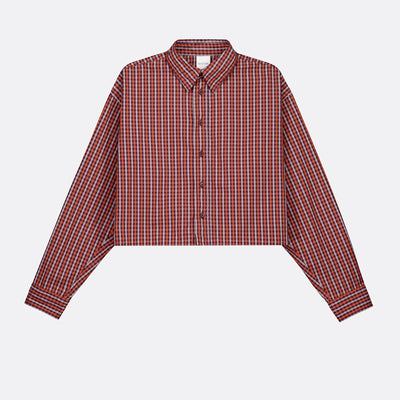 Lauren Shirt - Maroon Check