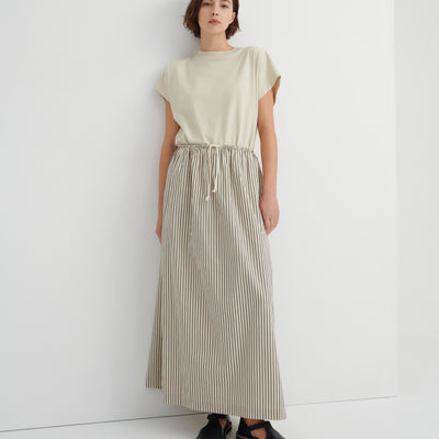 Linear Skirt - Ecru Stripe