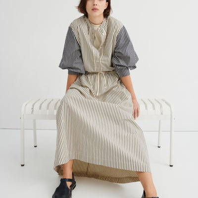 Linear Skirt - Ecru Stripe