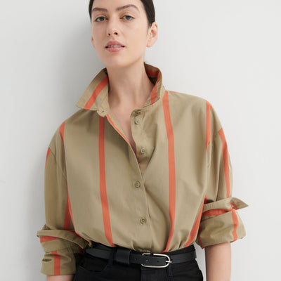 Maker Shirt - Nasturtium Stripe