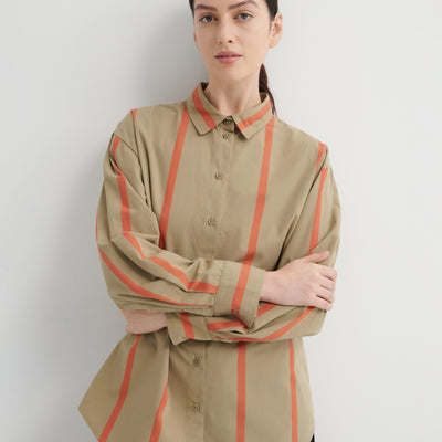 Maker Shirt - Nasturtium Stripe