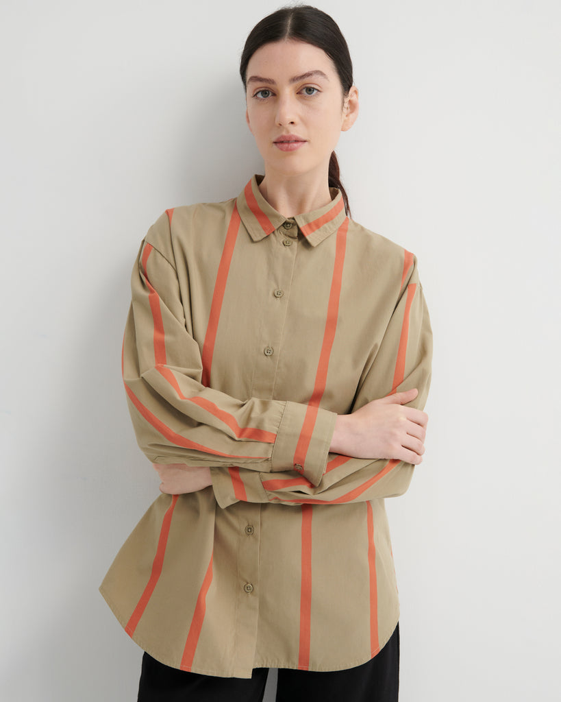 Maker Shirt - Nasturtium Stripe