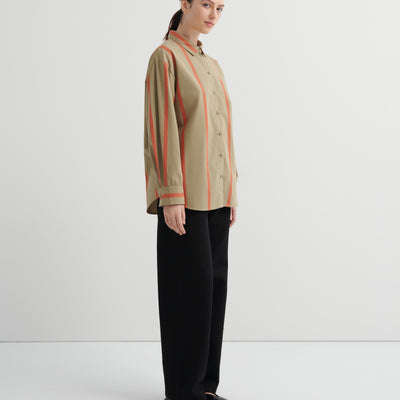 Maker Shirt - Nasturtium Stripe