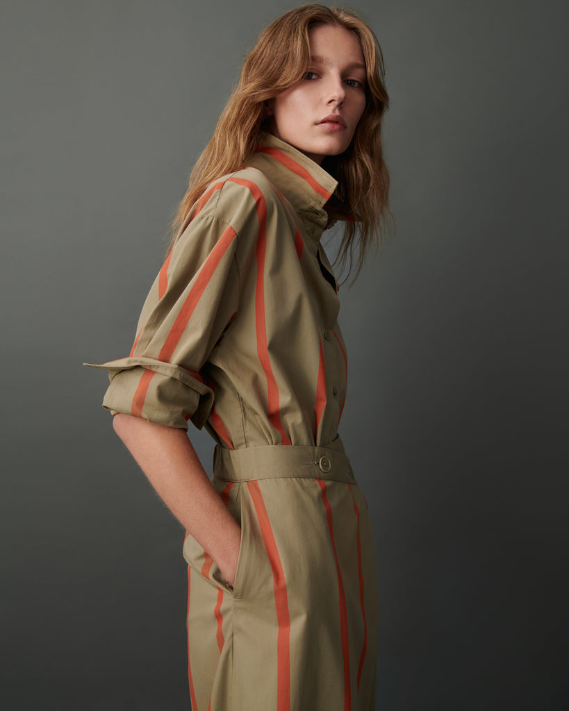 Maker Shirt - Nasturtium Stripe