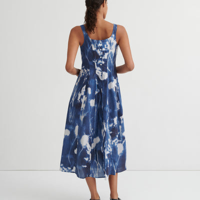 Midnight Dress - Cyanotype Floral