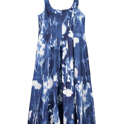 Midnight Dress - Cyanotype Floral