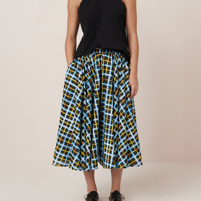 Motion Skirt - Neon Tartan