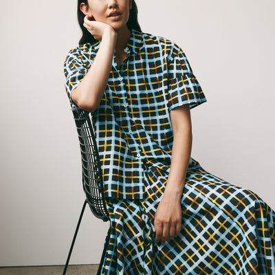 Motion Skirt - Neon Tartan